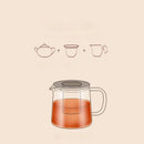GobekUsa Glass Flower Teapot - High Borosilicate Glass Tea/Coffee Set