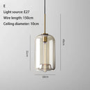 GobekUsa Industrial Retro LED Glass Pendant Light Chandelier for Kitchen Restaurant