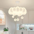GobekUsa Dimming Pendant Chandelier Light with PE Lampshade for Living Room Bedroom
