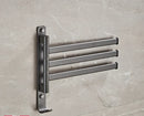 GobekUsa Gray Aluminum Swivel Towel Hanger: Wall Mounted Folding Bathroom Towel Bar