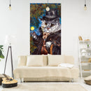 GobekUsa Funny Cats Meme Tapestry Animals Printed Wall Hanging for Home Decor