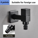 GobekUsa Black Wall Mount Washing Machine Tap - Garden Outdoor Bathroom Water Faucet