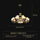 GobekUsa Jade Zinc Alloy Chandelier for Living Room, Restaurant, Hall - Elegant Chinese Design