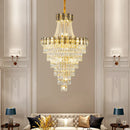 GobekUsa Crystal Chandelier: Stylish High Spiral Staircase Pendant Lighting