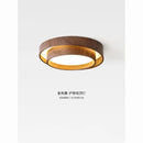 GobekUsa Japanese Walnut Bedroom Ceiling Light Wabi-Sabi Wood Grain Eye Protection Study Light.