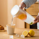 GobekUsa Large Capacity Cold Water Bottle for Lemon Tea, Half Transparent, Low Temperature Resistant