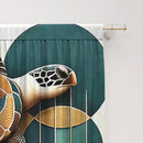 GobekUsa Green Turtle Leaf Curtains for Kitchen, Coffee Shop, Living Room - Stylish Home Decoration