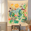 GobekUsa Luna Moth Tapestry: Psychedelic Botanical Wall Hanging for Home Decor