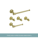 GobekUsa Gold Hardware Set: Towel Bar, Toilet Paper Holder, Robe Hook, Cup Hanger