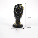 GobekUsa Abstract Face Mask Silence Gold Resin Statue Home Decor Figurine