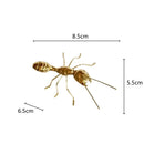 GobekUsa Golden Metal Ants Decorative Figurines Insect Home Decor Pieces