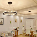 GobekUsa Arrow Crystal LED Chandelier: Modern Living Room Dining Table Bedroom Home Light