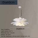 GobekUsa Acrylic Flower Chandelier LED Pendant Light for Dining and Bedroom Decor