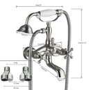 GobekUsa Antique Brass Telephone Shape Wall Mounted Bathtub Faucet