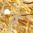 GobekUsa Golden Chandelier Modern Luxury LED Glossy Ceiling Lamp
