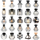 GobekUsa Industrial LED Ceiling Light: Modern Retro Loft Plafonniers for Living Room Kitchen Cage Home Decor
