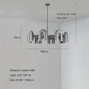 GobekUsa LED Macaron Pendant Chandelier - Modern U Shape Hanging Lamp