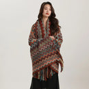 GobekUsa Bohemian Wavy Fringe Shawl: Fashionable & Multifunctional Sofa Cover Blanket
