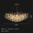 GobekUsa Gold Aluminium Crystal Chandelier for Elegant Dining Room Lighting