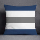 GobekUsa Blue Geometric Floral Design Pillowcase - Modern Home Decor Cushion Cover