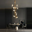 GobekUsa Bird Crystal Glass Branch Chandelier for Living Room, Bedroom, Hotel