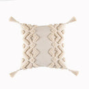 GobekUsa Geometric Tufted Tassel Cushion Cover Cotton Canvas Fall Pillow Cover