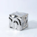 GobekUsa Gold Ceramic Geometric Irregular Fold Pattern Decorative Figurine