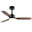 GobekUsa 52" Wood Blade Ceiling Fan with 18W LED Light and Remote Control
