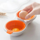 GobekUsa Egg Boiler & Steamer Double Cup with Lid for Kitchen, Microwave-safe Boiled Egg Mold
