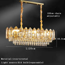 GobekUsa Gold Amber Crystal Chandelier Lights Modern Room Decor Hanging Lamp