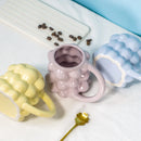 GobekUsa Grape Ceramic Mug: Cute, High Value, Office & Home Milk Cup, Women's Gift.