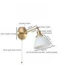 GobekUsa Green Glass LED Wall Sconce, Pull Chain Switch, for Bedside, Bathroom, Living Room