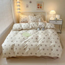GobekUsa Children Cartoon Print Bedding Set, Double-Layer Yarn Quilt Cover, Cozy Bedroom Decor