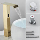 GobekUsa Automatic Sensor Waterfall Basin Faucet - Touchless Bathroom Sink Tap