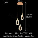 GobekUsa Heart LED Chandelier Modern Luxury Restaurant Villa Living Room