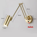 GobekUsa Adjustable E27 LED Wall Lamp Sconces Indoor Lighting Home Decor Bedroom Fixture