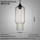 Handmade Glass Nordic Pendant Light With Chrome Finish