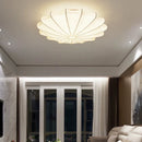 GobekUsa Cream Silk LED Ceiling Lamp for Living Room Bedroom, Nordic Minimalist Style