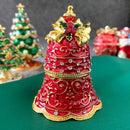 GobekUsa Christmas Jingle Bell Figurine Trinket Box: Festive Tabletop Decor & Jewelry Holder