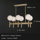 GobekUsa Glass Balloon Chandelier: Elegant Led Round Hanging Light for Luxury Dining Room