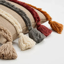 GobekUsa Knit Boho Tassels Cushion Cover Ivory Beige Orange Grey Soft Pillow Cover