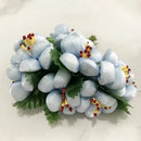 GobekUsa Blue Flower Stamen Berries Bundle for DIY Wedding Cake Decor