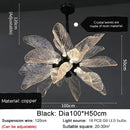 GobekUsa Elegant Copper Chandelier Light for Kitchen Dining Living Room - Modern Luxury Crystal Lamp