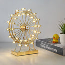 GobekUsa LED Ferris Wheel Table Lamp for Bedroom Decor Stainless Steel Night Light
