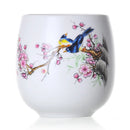 GobekUsa Ceramic Kung Fu Tea Cup With Handle White Porcelain Drinkware
