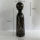 GobekUsa Leopard Texture Glass Vase: Modern Floral Vase for Chic Room Decor