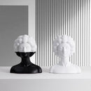 GobekUsa Abstract Portrait Resin Figure Sculpture Black and White Home Decor