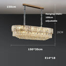 GobekUsa K9 Crystal Gold Chandelier Lighting for Living Room
