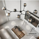 GobekUsa Gray Lava Glass Chandelier LED Pendant Light Modern Nordic Design