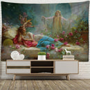 GobekUsa Angels & Beauty Misty Oil Painting Tapestry Wall Hanging for Room Decor